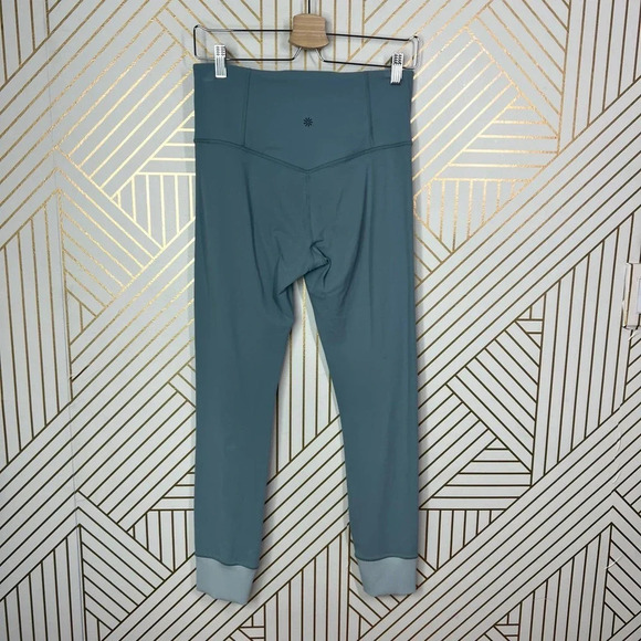 Athleta Elation Rib Trim 7/8‎ Tight Gray Seafoam Green Size Medium Tall - Picture 6 of 12